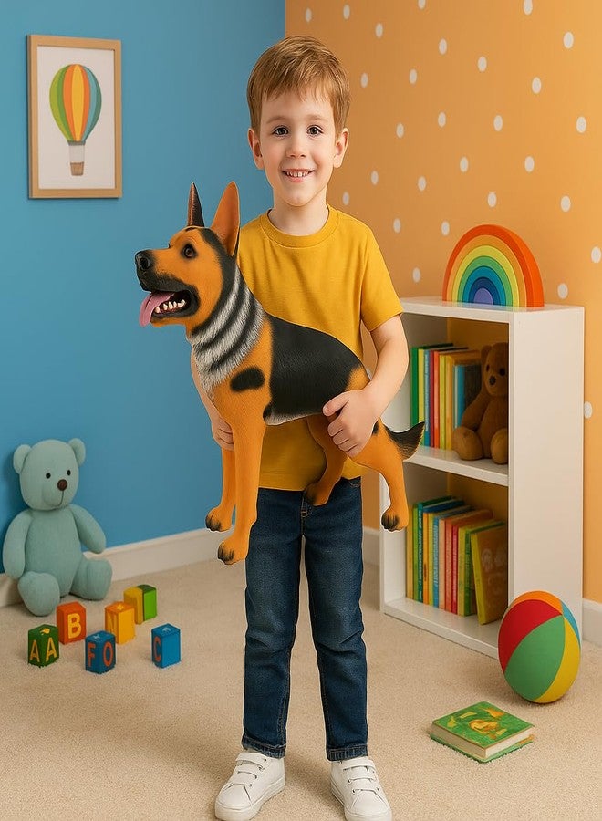 DTR Creation German Shepherd Dog Toy | 45 cm Large Realistic Dog Figure | Big Animal Toy for Kids | Educational & Fun Pet Toy Gift for Boys & Girls - Image 2